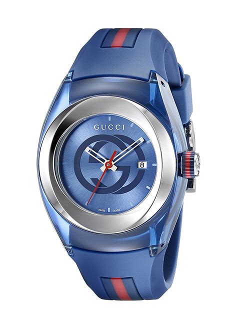 gucci blue watch|gucci watch blue face.